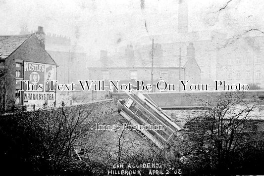 CH 1120 - Tram Car Accident On Bridge, Millbrook, Stalybridge, Cheshire 1908