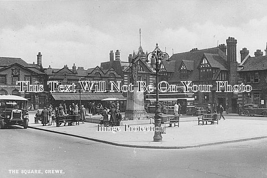 CH 1135 - The Square, Crewe, Cheshire c1938