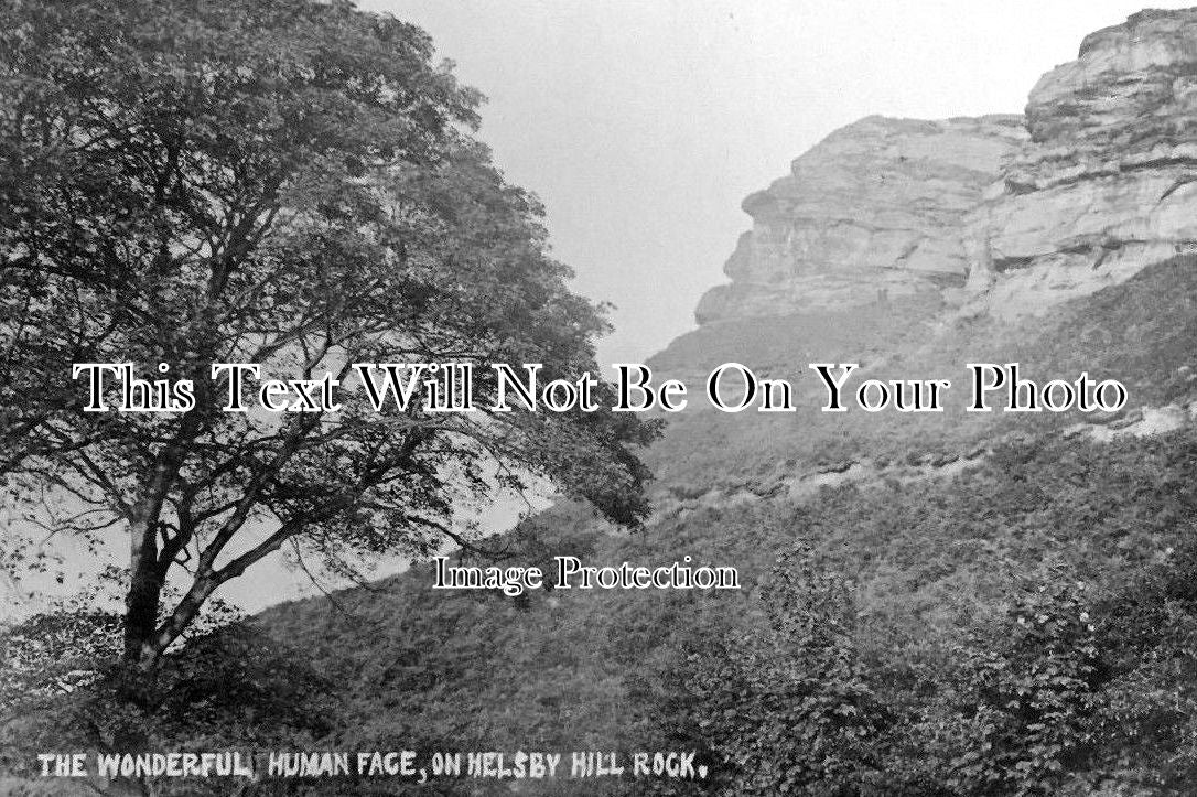 CH 1187 - The Human Face, Helsby Hill Rock, Cheshire c1912