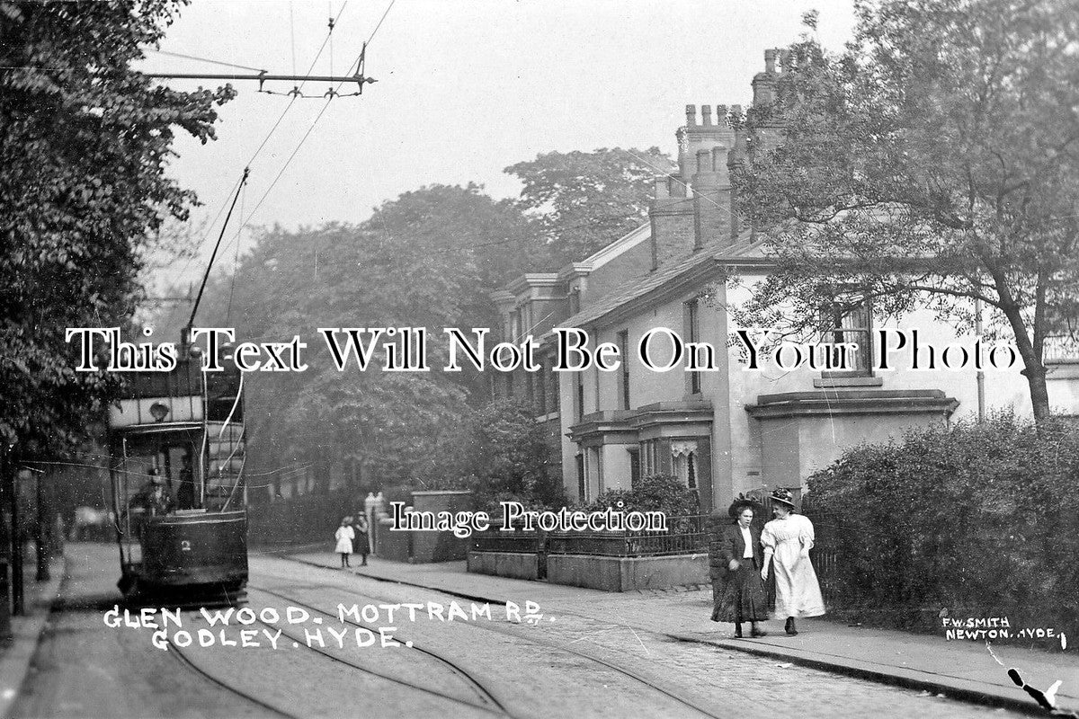 CH 1210 - Glen Wood, Mottram Road, Godley, Hyde, Cheshire c1921
