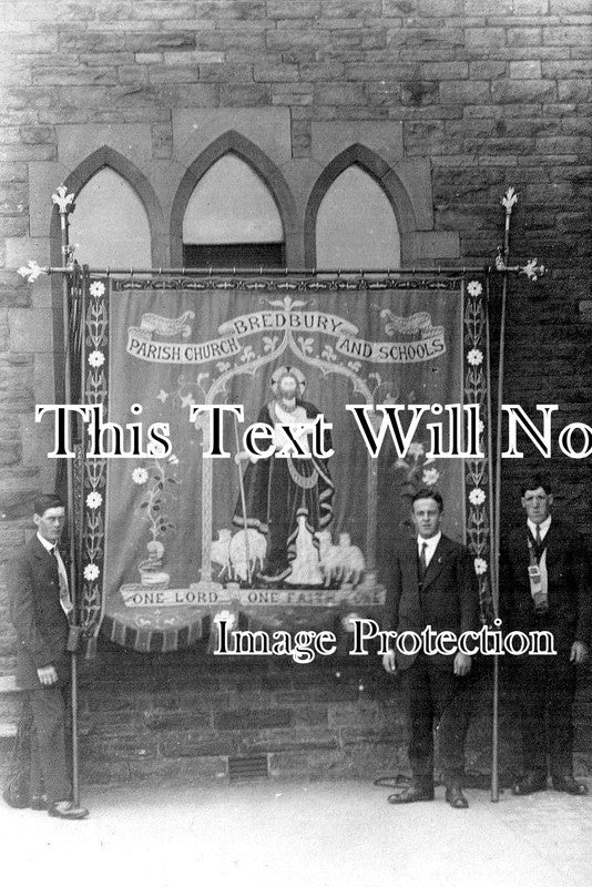 CH 1279 - Bredbury Parish Church & Schools Banner, Cheshire