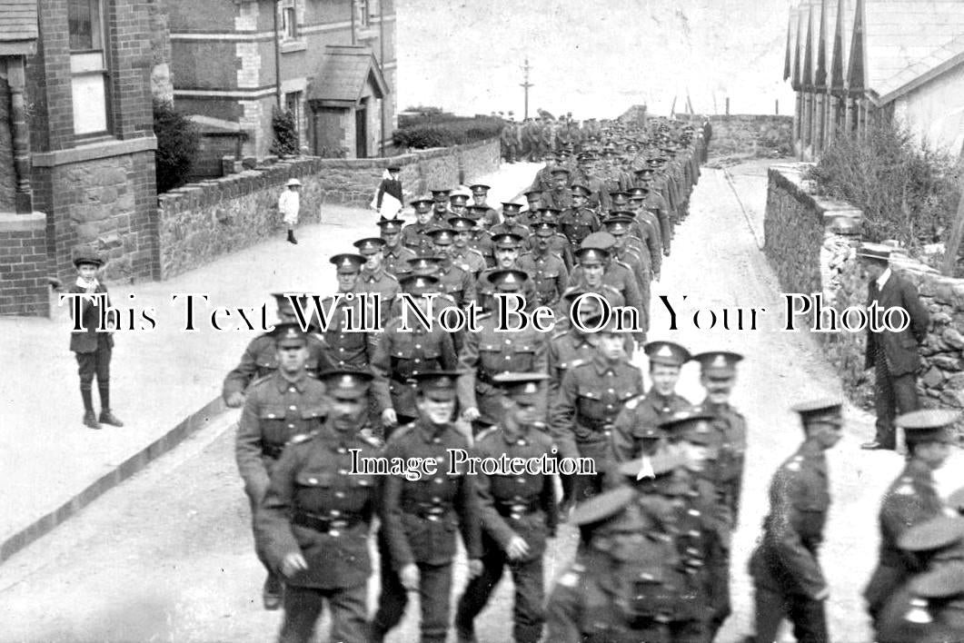 CH 1442 - Marching To Edgeley Railway Station, Stockport, Cheshire 1915