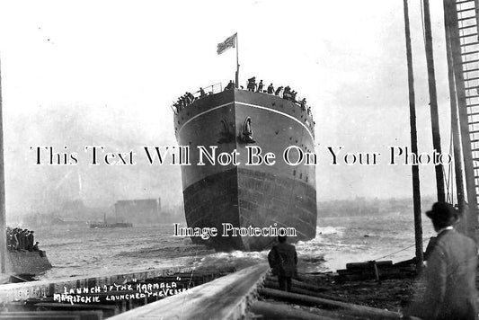 CH 1472 - Launch Of P & O Liner Karmala, Birkenhead, Cheshire