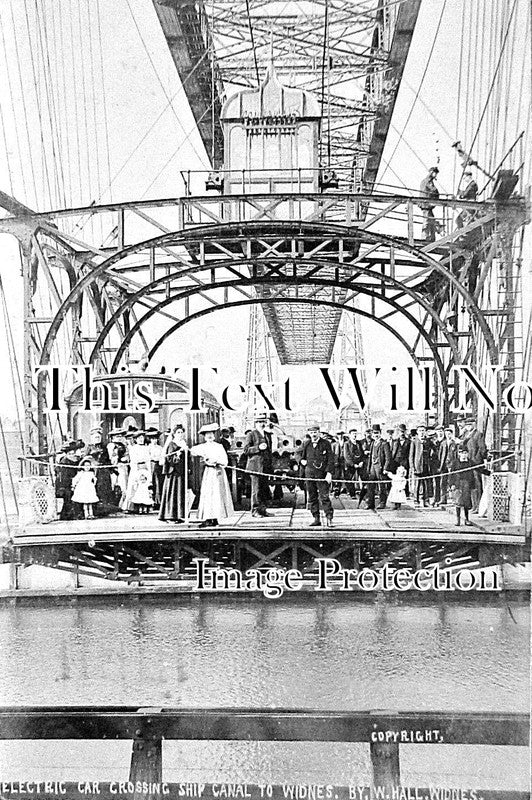 CH 1505 - Electric Car Crossing Ship Canal To Widnes, Cheshire c1914