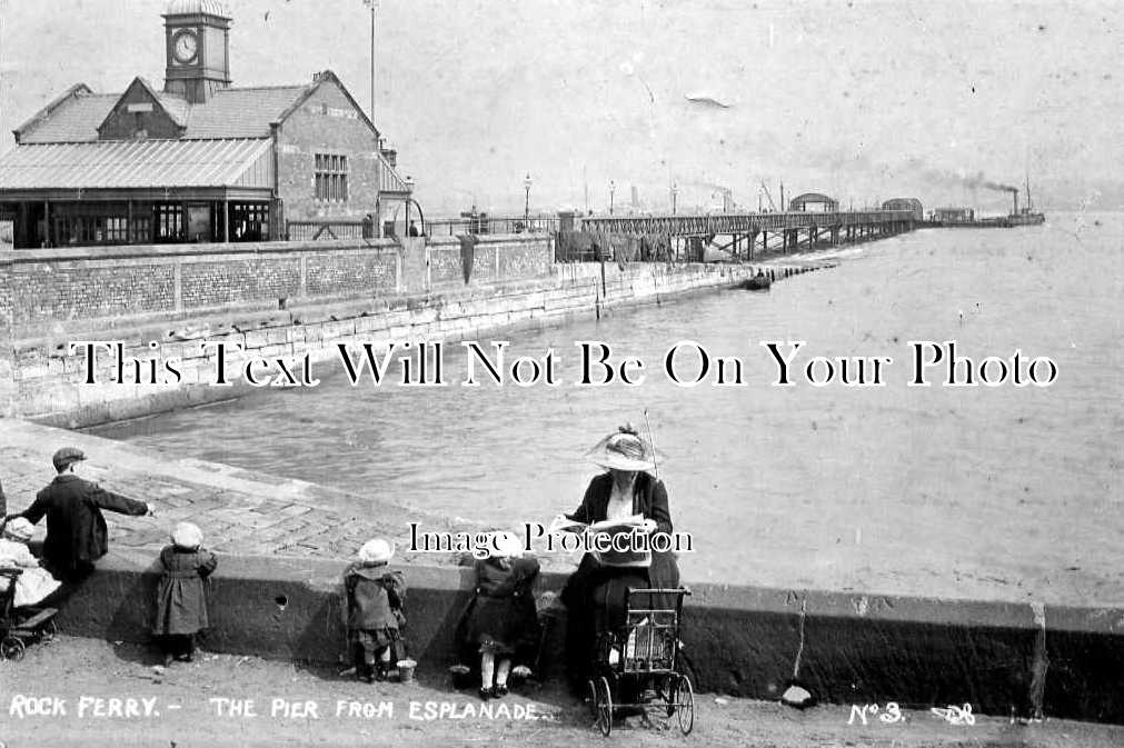 CH 155 - The Pier From Esplanade, Rock Ferry, Cheshire c1904