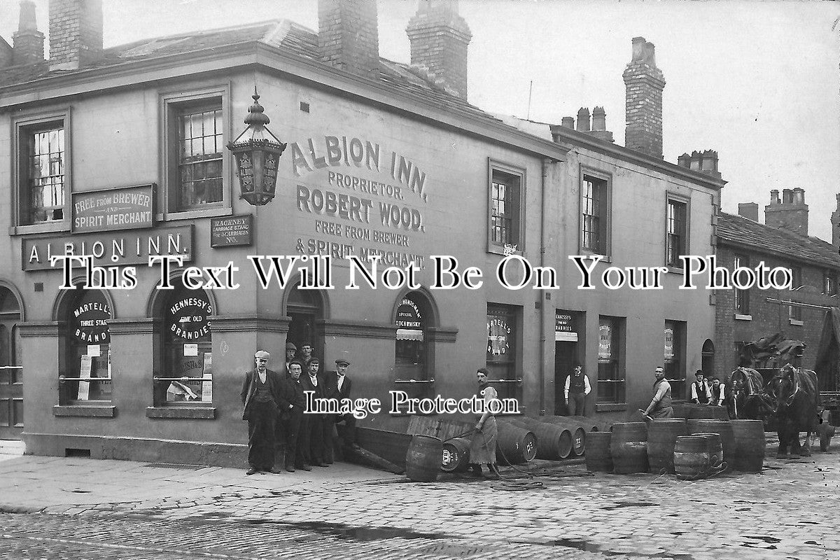 CH 166 - Albion Inn, Market St, Hyde, Cheshire c1910