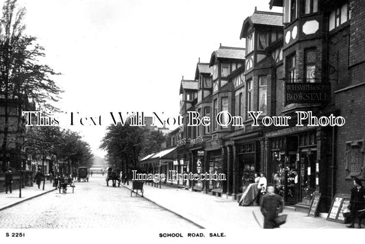 CH 1678 - School Road, Sale, Cheshire c1909