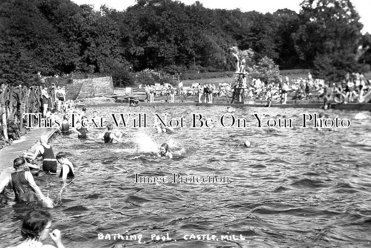 CH 1686 - Bathing Swimming Pool, Castle Mill, Altrincham, Cheshire