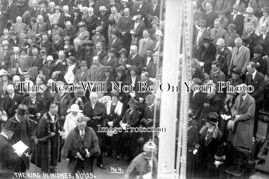 CH 1820 - The King Visiting Widnes Transporter Bridge, Cheshire 1925