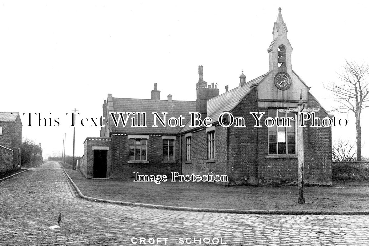 CH 1875 - Croft School, Mustard Lane, Croft, Warrington, Cheshire c1905