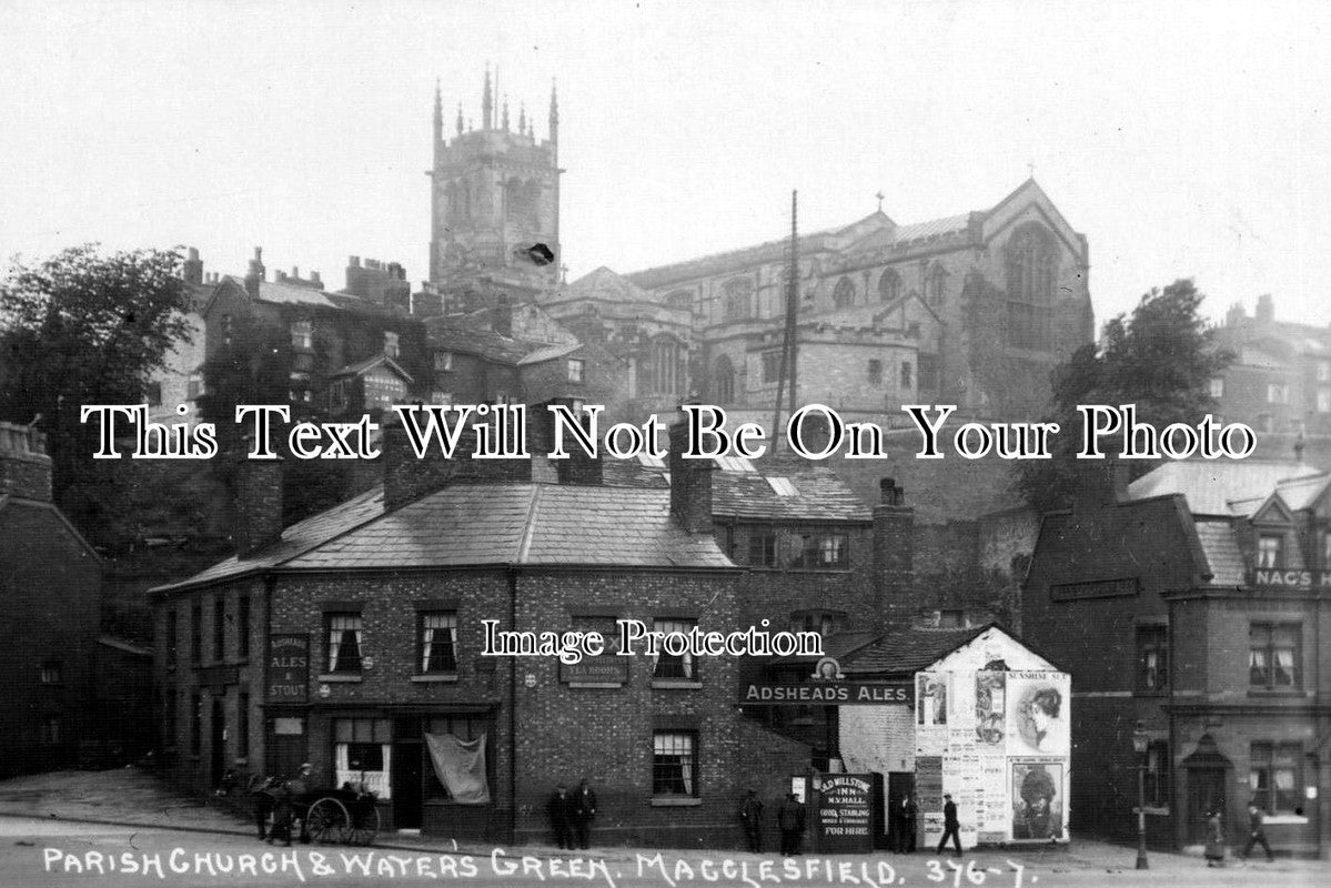 CH 188 - Parish Church & Waters' Green, Macclesfield, Cheshire c1920