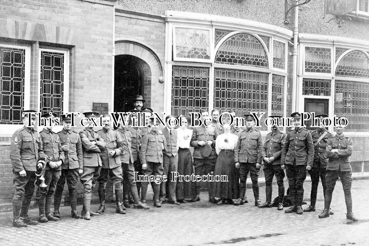 CH 221 - Troops Outside Robin Hood Hotel, Helsby, Cheshire