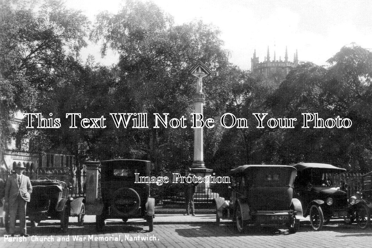 CH 2253 - Nantwich Parish Church & War Memorial, Cheshire
