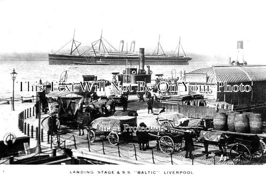 CH 2287 - Landing Stage & SS Baltic Ship, Liverpool c1911