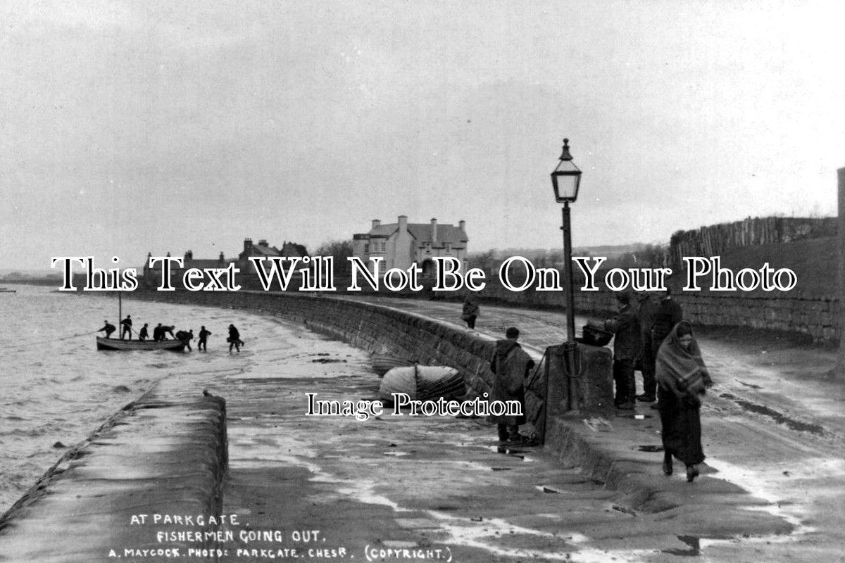 CH 230 - Fishermen Going Out, Parkgate, Cheshire