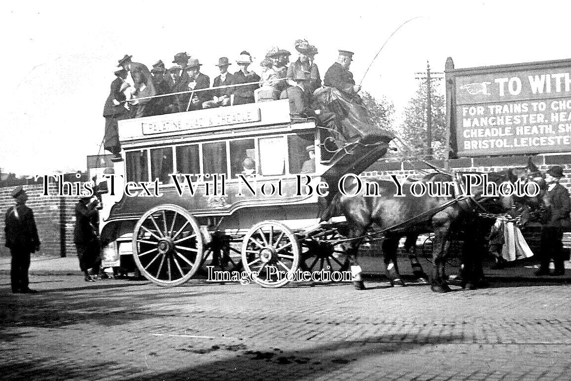 CH 2403 - Horse Drawn Bus, Cheadle Railway Station, Cheshire