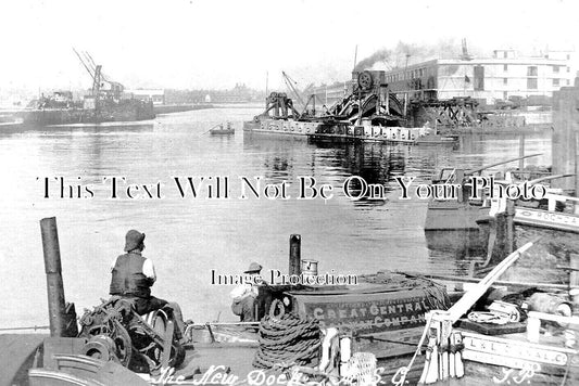CH 2415 - The New Dock, Runcorn, Cheshire c1906