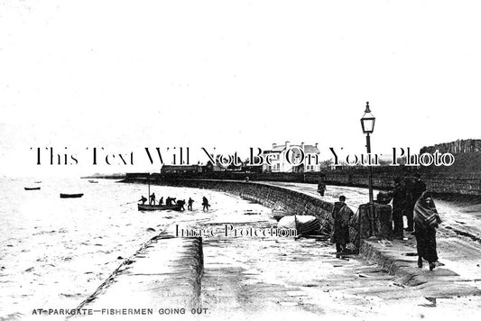 CH 2501 - Fishermen Going Out At Parkgate, Neston, Cheshire