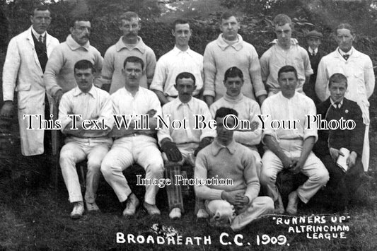CH 2547 - Broadheath Cricket Club, Cheshire 1909