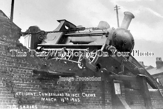 CH 2635 - Cumberland Bridge Railway Accident, Crewe, Cheshire 1905