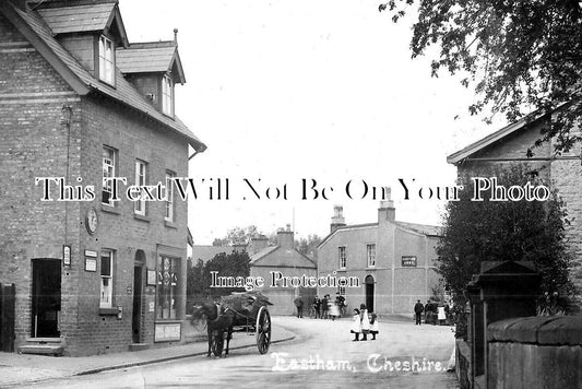 CH 2780 - Eastham Post Office & Hooton Arms Pub, Wirral, Cheshire c1911