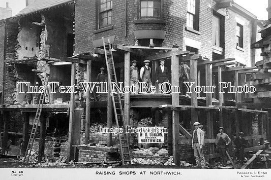 CH 2913 - Raising Shops, Northwich Subsidence, Cheshire