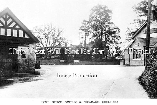 CH 3021 - Post Office, Smithy & Vicarage, Chelford, Cheshire 1908