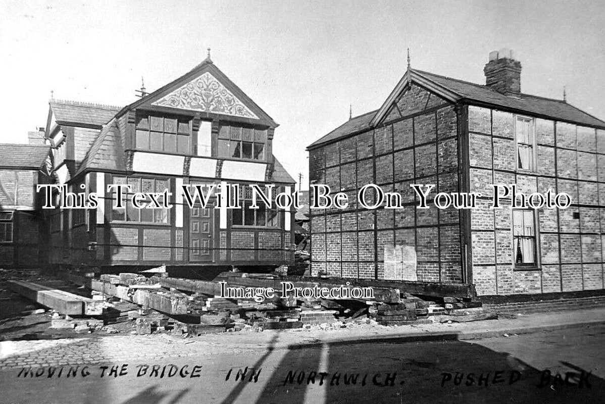 CH 3273 - Moving The Bridge Inn Pub, Northwich Subsidence, Cheshire