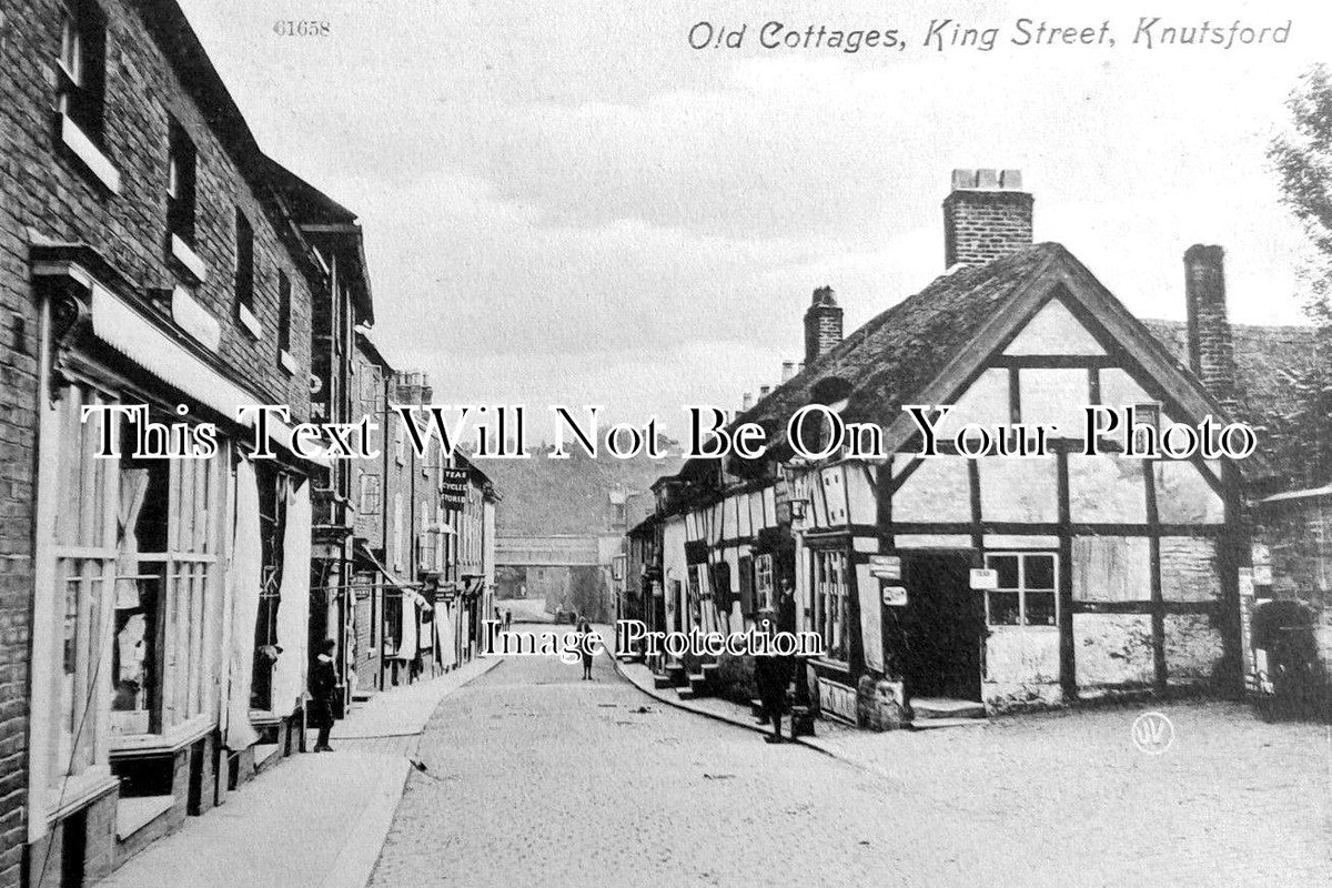 CH 3278 - Old Cottages, King Street, Knutsford, Cheshire c1908