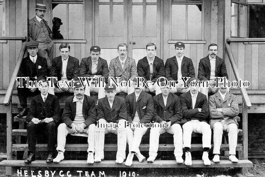 CH 3380 - Helsby Cricket Club Team, Cheshire 1910