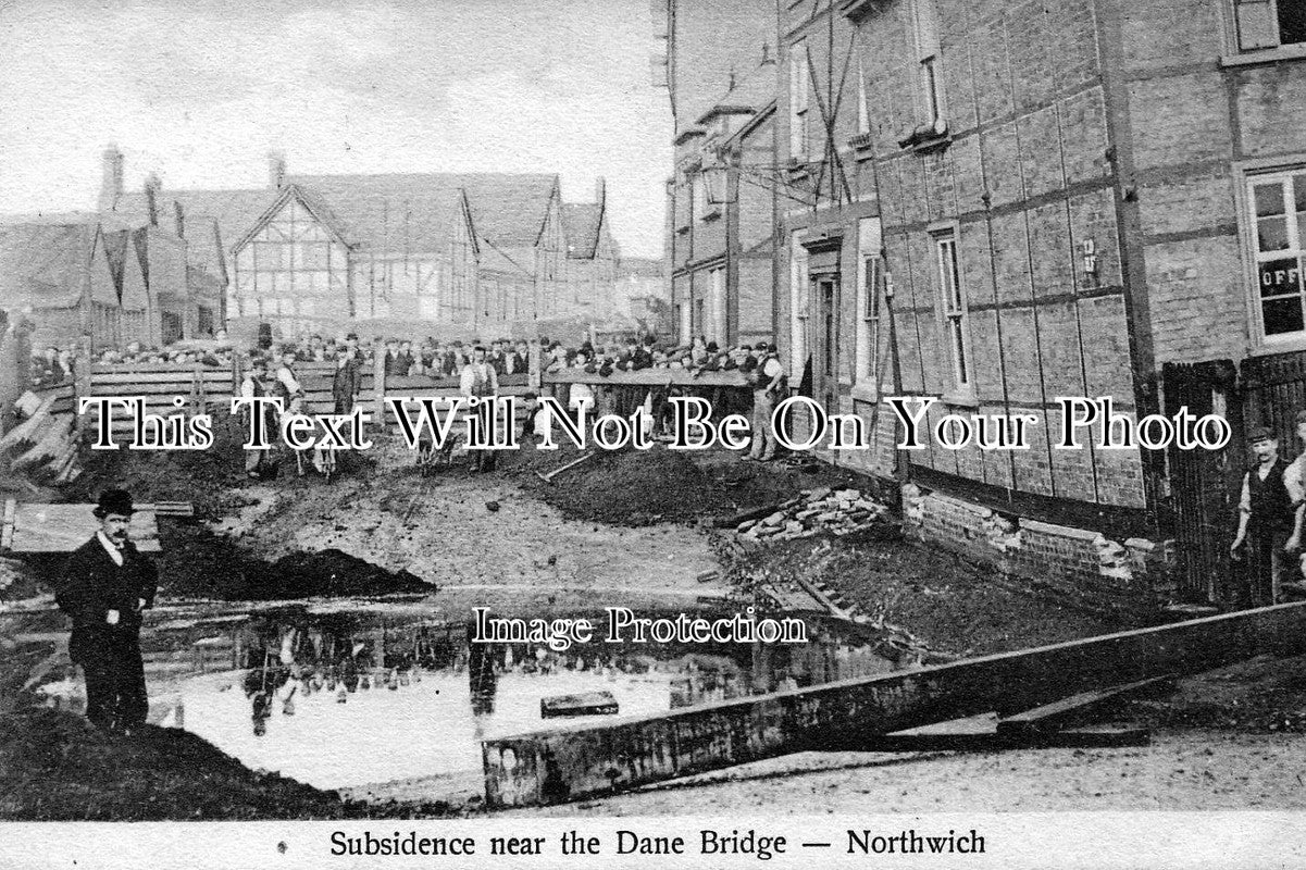 CH 362 - Subsidence Near The Dane Bridge, Northwich, Cheshire