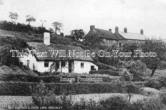CH 380 - Old Cottages, Dark Lane, Kingsley, Frodsham, Cheshire c1911