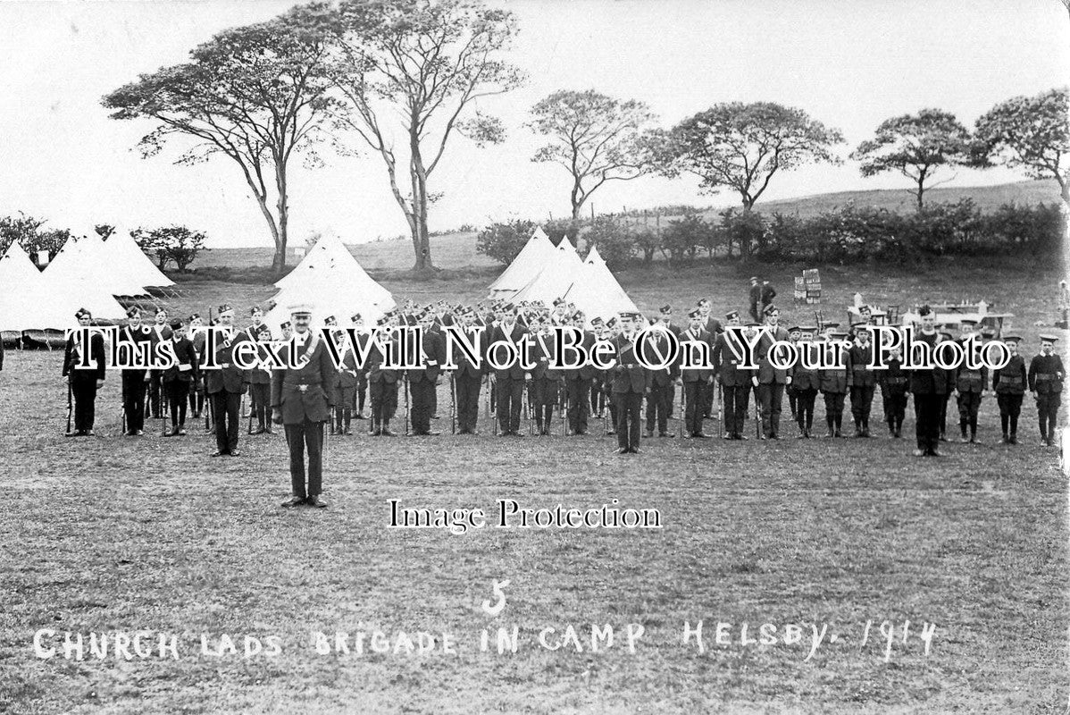 CH 447 -  Church Lads Brigade In Camp, Helsby, Cheshire 1914
