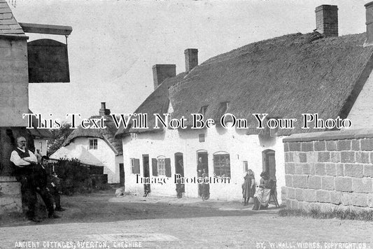 CH 491 - Ancient Cottages, Overton, Frodsham, Cheshire c1907