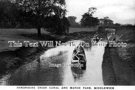 CH 845 -  Shropshire Union Canal, Manor Parkm Middlewich, Cheshire c1921