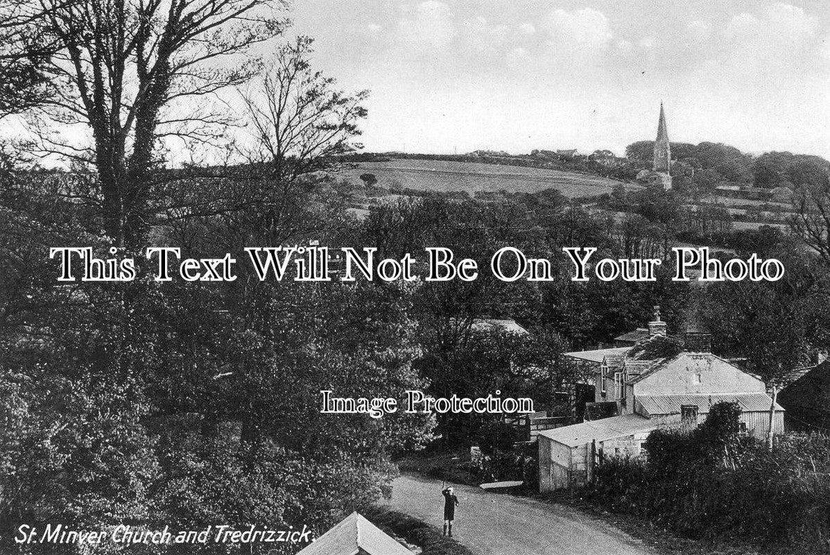 CO 1039 - Church & Tredizzick, St Minver, Cornwall