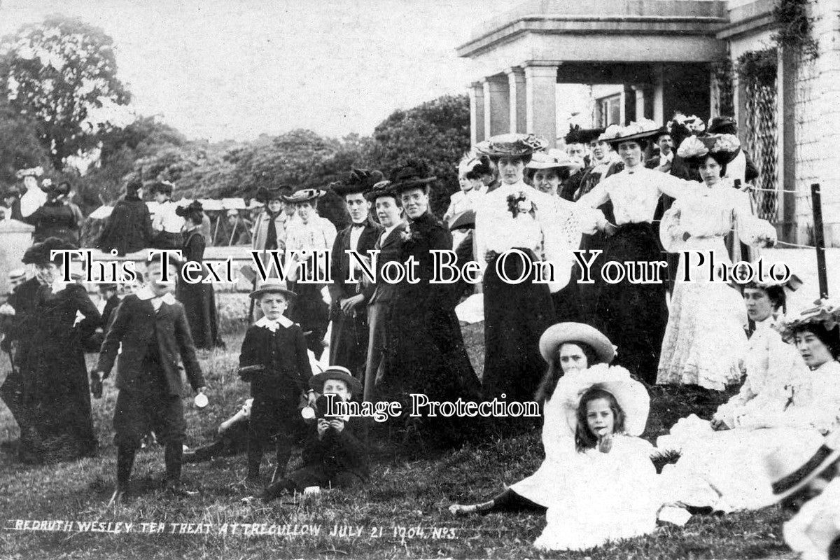 CO 1045 - Wesley Tea Treat At Tregullow, Redruth, Cornwall c1904
