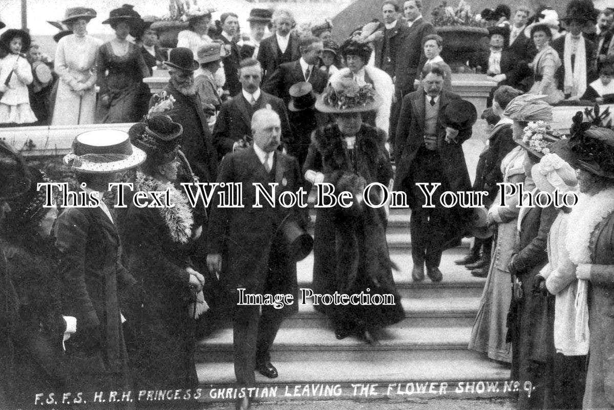 CO 1046 - Spring Flower Show HRH Christian Leaving, Falmouth, Cornwall 1910