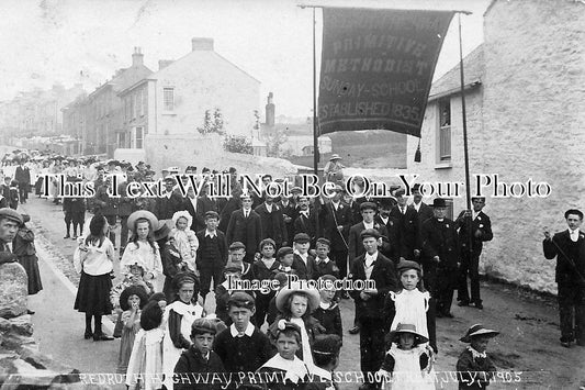 CO 1081 - Primitive School Treat, Redruth Highway, Cornwall 1905