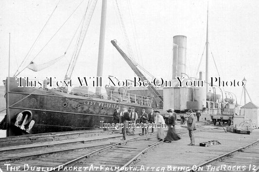 CO 1085 - Dublin Packet Lady Wolseley After Shipwreck, Falmouth, Cornwall