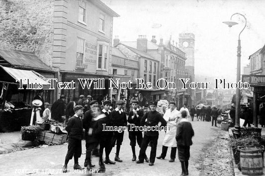 CO 110 - Market Day, Fore Street, Redruth, Cornwall c1905
