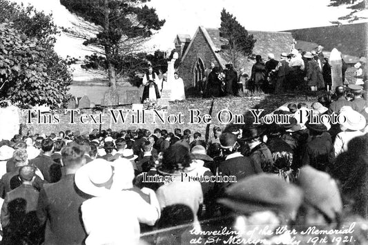 CO 1186 - Unveilling War Memorial, St Merryn, Padstow, Cornwall 1921