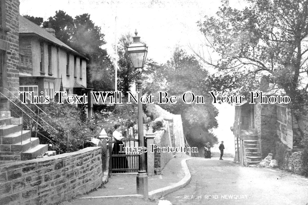 CO 1212 - Beach Road, Newquay, Cornwall c1904