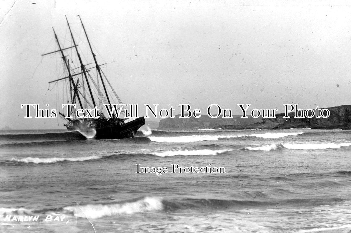 CO 1217 - Industry Of Swansea Shipwreck, Harlyn Bay, Cornwall c1912