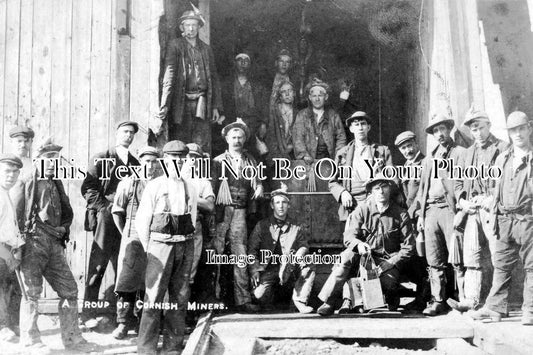CO 1260 - A Group Of Cornish Miners, Cornwall