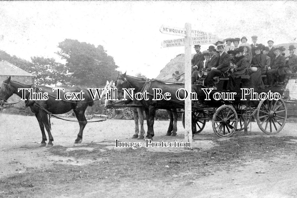 CO 1261 - Balls Excursions, Horse Coach, Quintrell Downs, Newquay, Cornwall