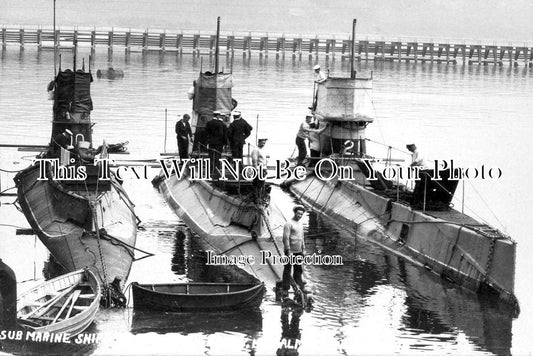 CO 1275 - Submarines In Falmouth Harbour, Cornwall