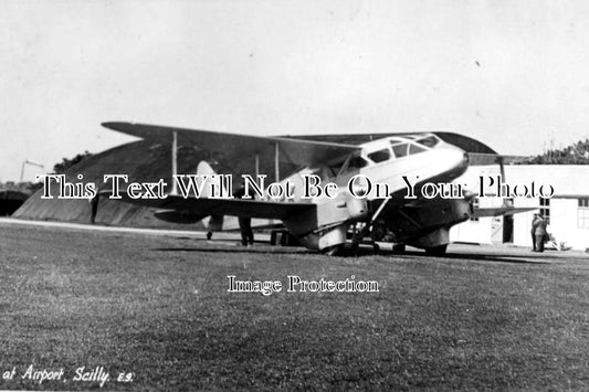 CO 128 - Plane At Airport, Scilly Isles, Cornwall