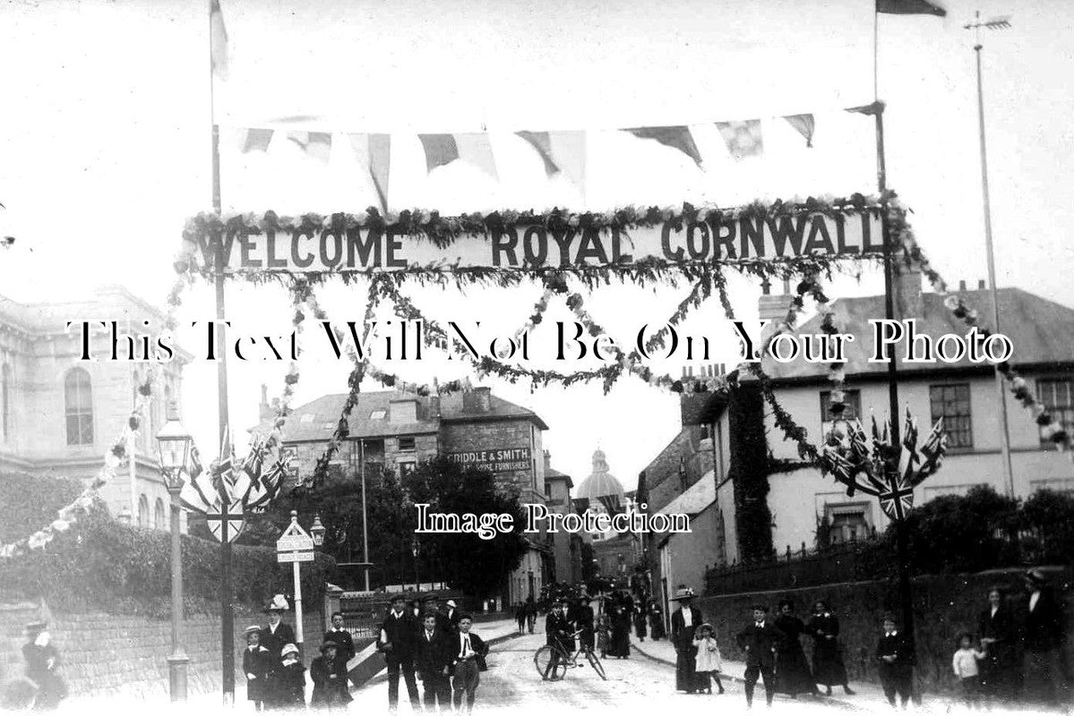 CO 1284 - Welcome Royal Cornwall Decorated Arch, Penzance, Cornwall