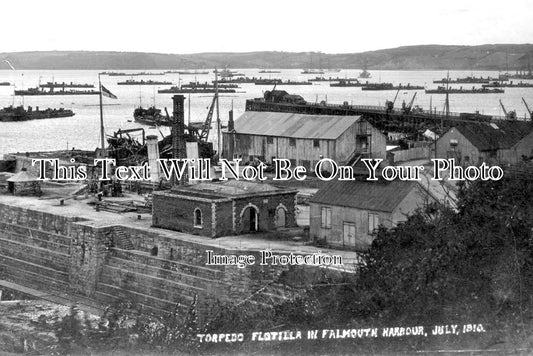 CO 1298 - Torpedo Flotilla In Falmouth Harbour, Cornwall 1910
